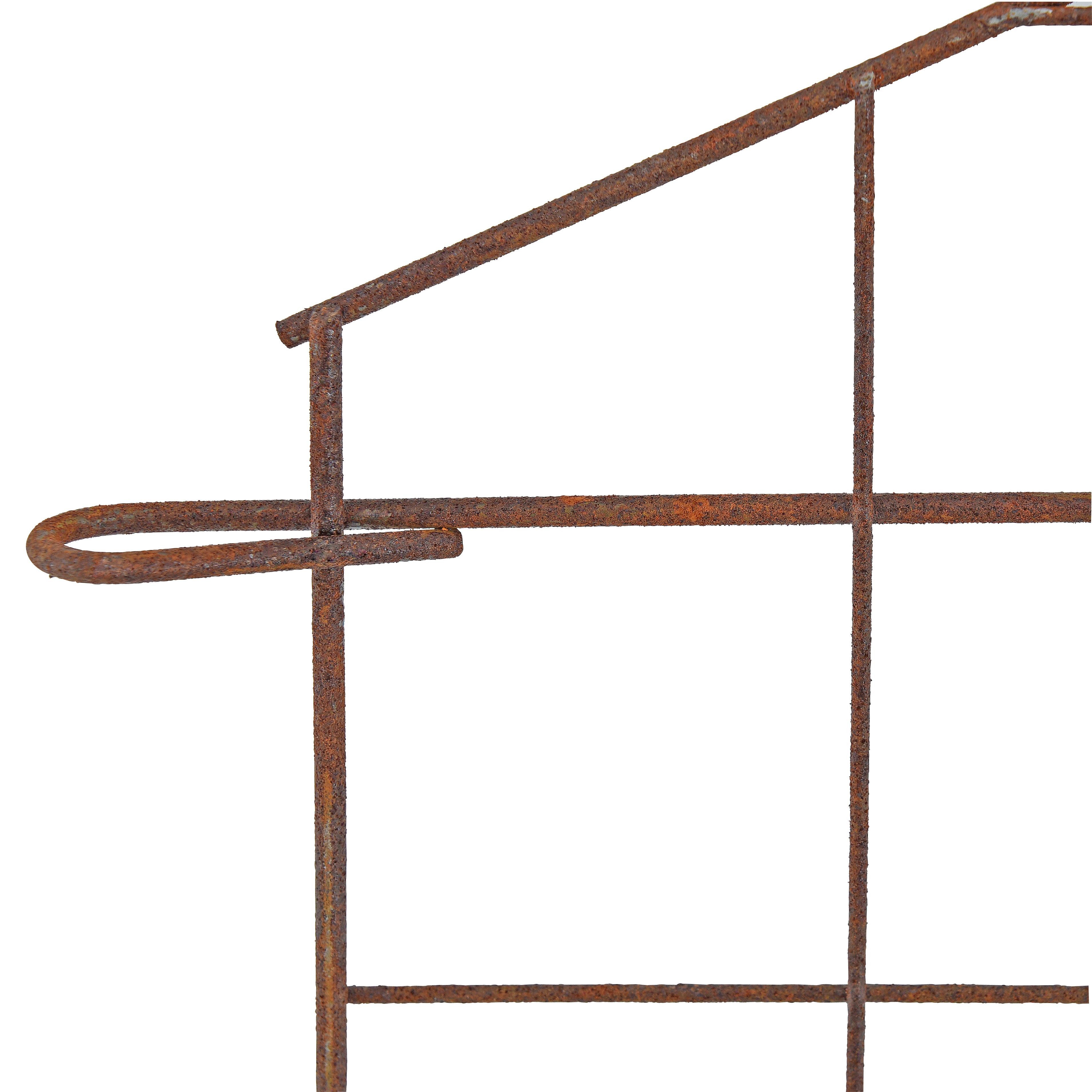 ESTEXO Gartenzaun Rost Teichzaun Gitterzaun 11tlg Set Steckzaun Metall Zaun Oberbogen