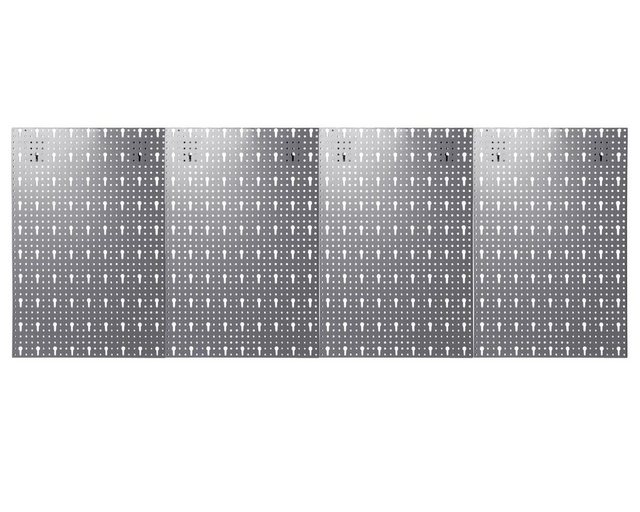 ONDIS24 Lochwand “Werkzeugwand Lochwand aus Metall”, 4 Stk., (4-tlg), Werkstattwand mit Euro-Lochung 57 x 160 cm aus 4 Teilen