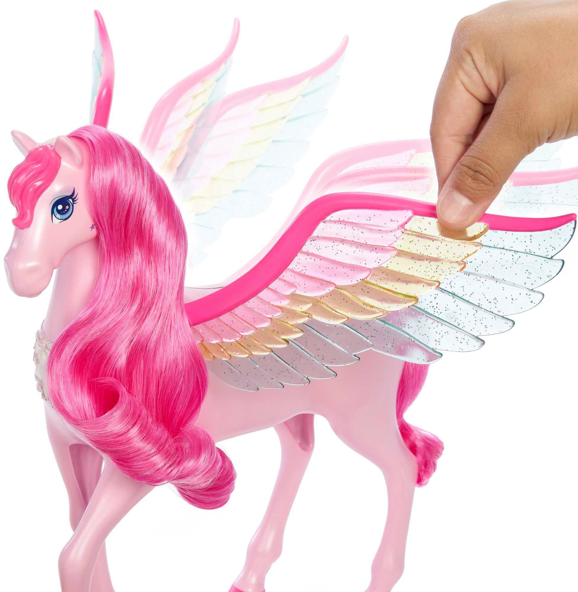 mit Rosafarbener Zauber, verborgener Hündchen Anziehpuppe Ein Barbie Pegasus