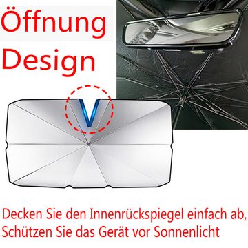 AUDEW Frontscheibenabdeckung, (Universal Auto Frontscheiben Sonnenschirm), UV-Schutz, mit Aufbewahrungstasche für Auto & SUV