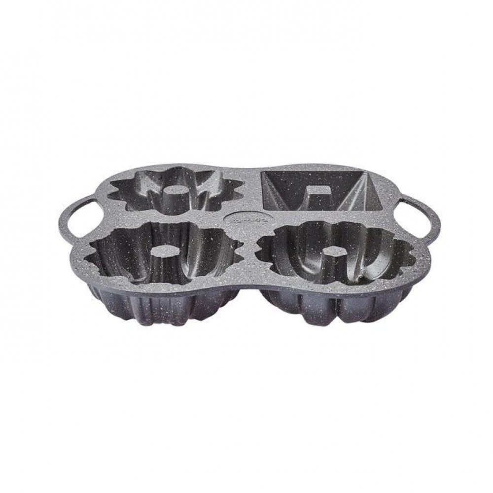 Karaca Herzkuchenform Karaca Cake Pro 4-tlg. Anthrazit Gusskuchenform