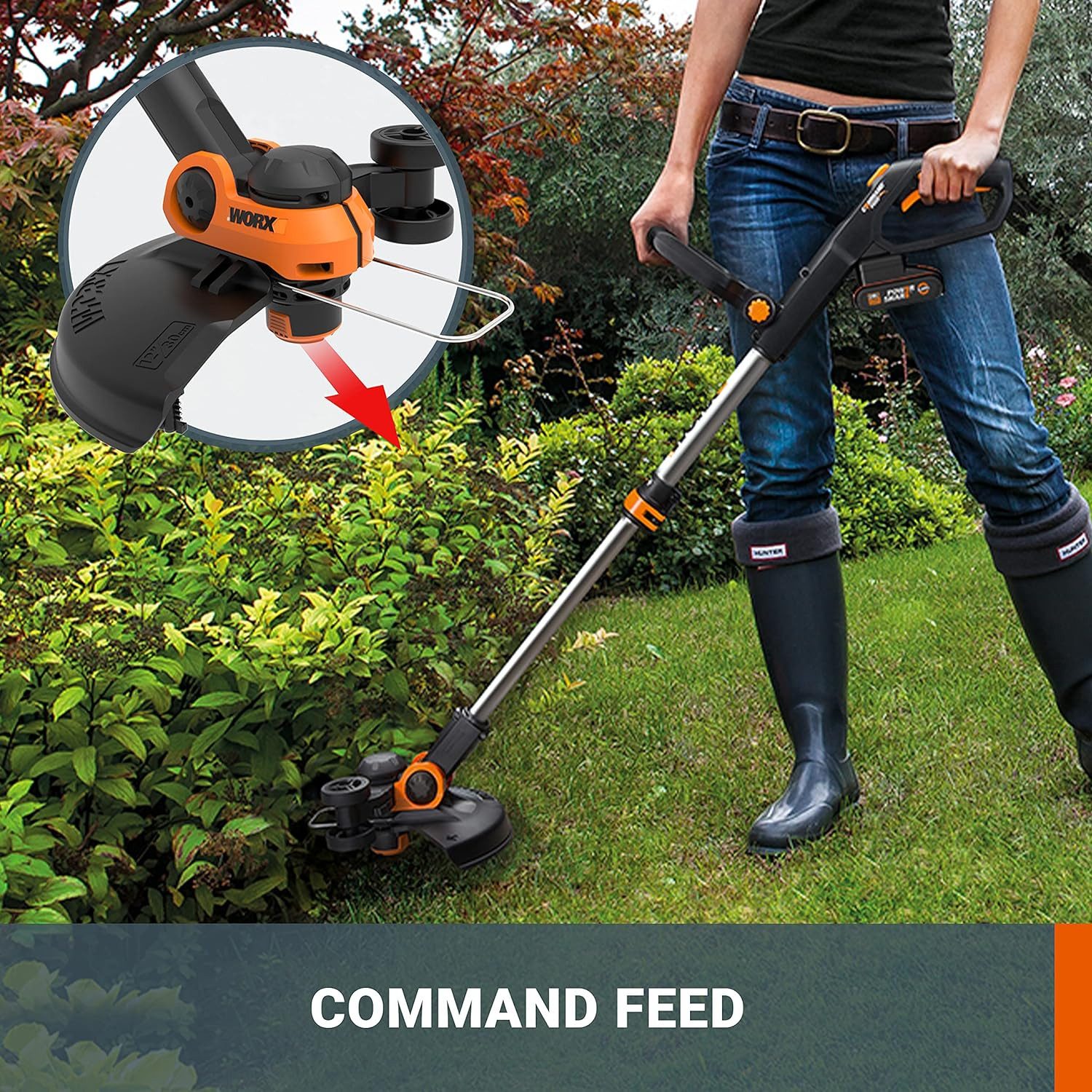 Worx Akku-Rasentrimmer Worx Kombo-Kit WG917E - Heckenschere und Trimmer 20V mit Akku