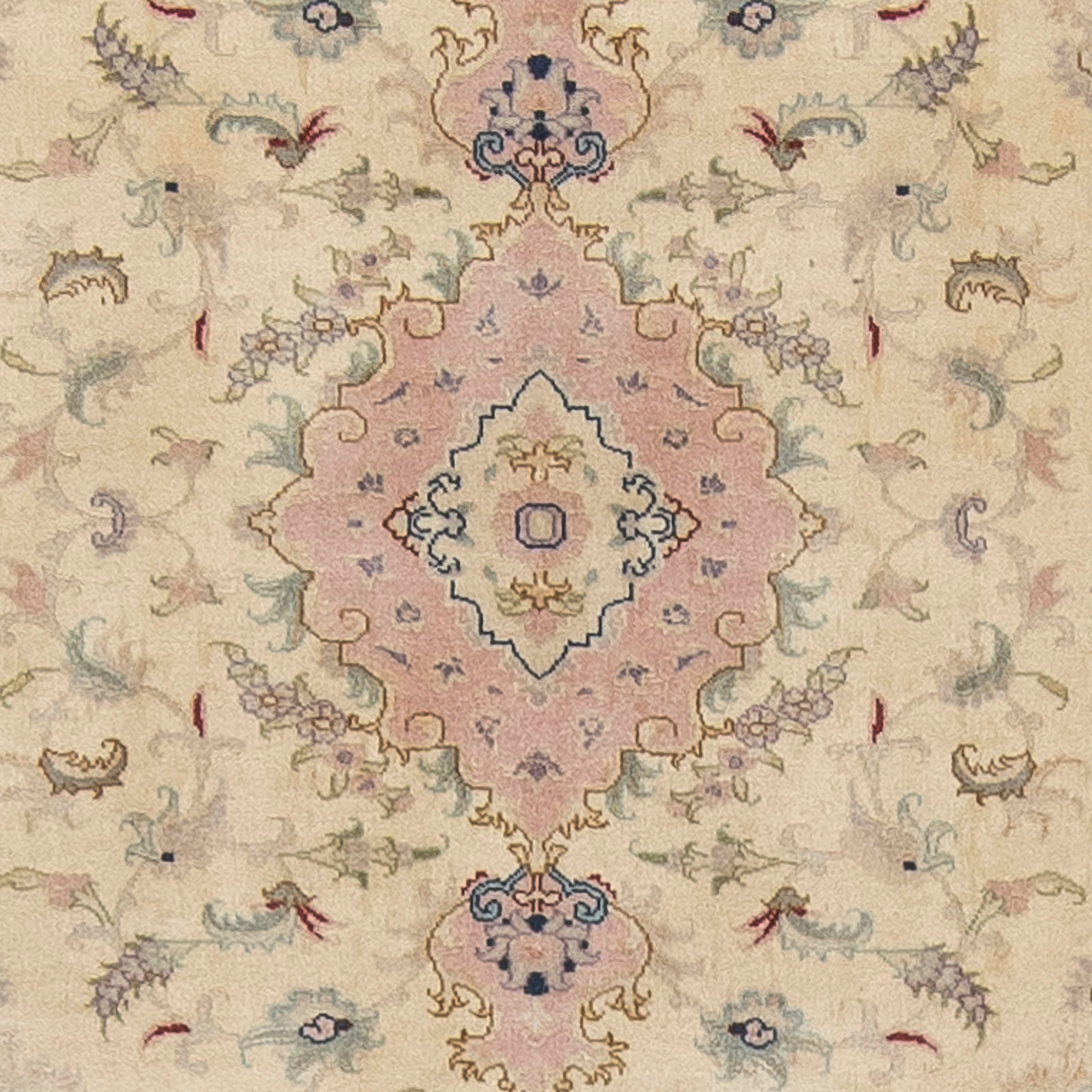 Orientteppich Perser - Täbriz - mit - 397 x Handgeknüpft, Einzelstück rechteckig, - 86 Royal morgenland, Höhe: beige, cm mm, 7 Zertifikat Wohnzimmer