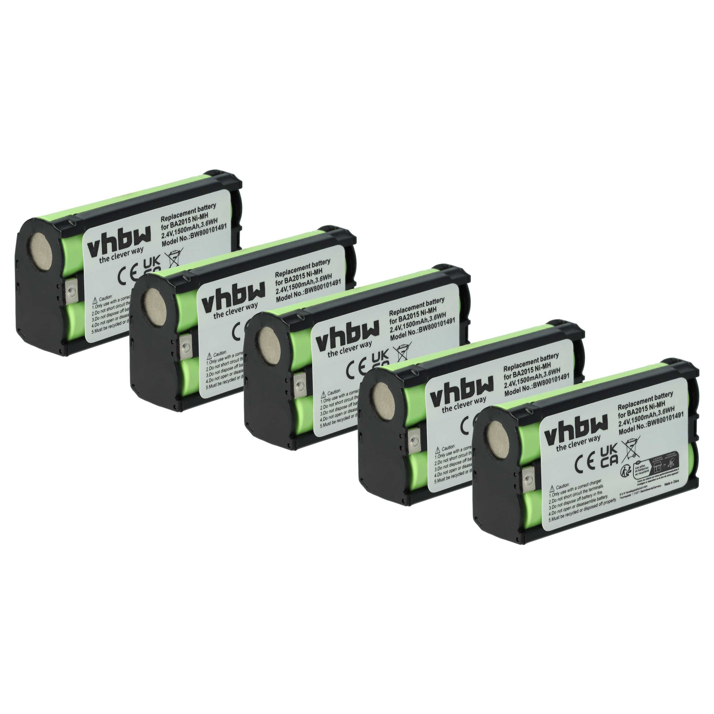 Ersatz für Sennheiser BA2015, BA-2015 für Kopfhörer (1500 mAh, 2,4 V, Akku