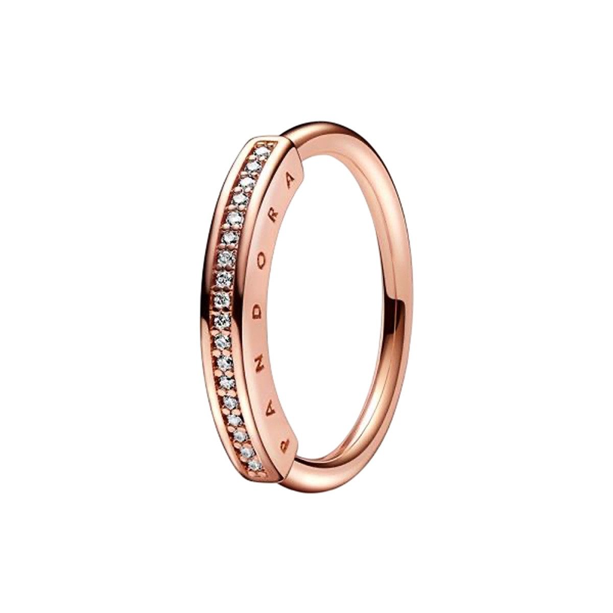 Fingerring Ring Signature I-D Pavé 14k Rosé Vergoldet Gr. 54 182283C01