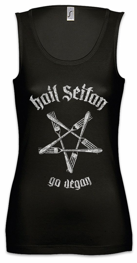 Tanktop Hail Seitan Ärmelloses Damen T-Shirt Satan Heil Vegan Vegetables