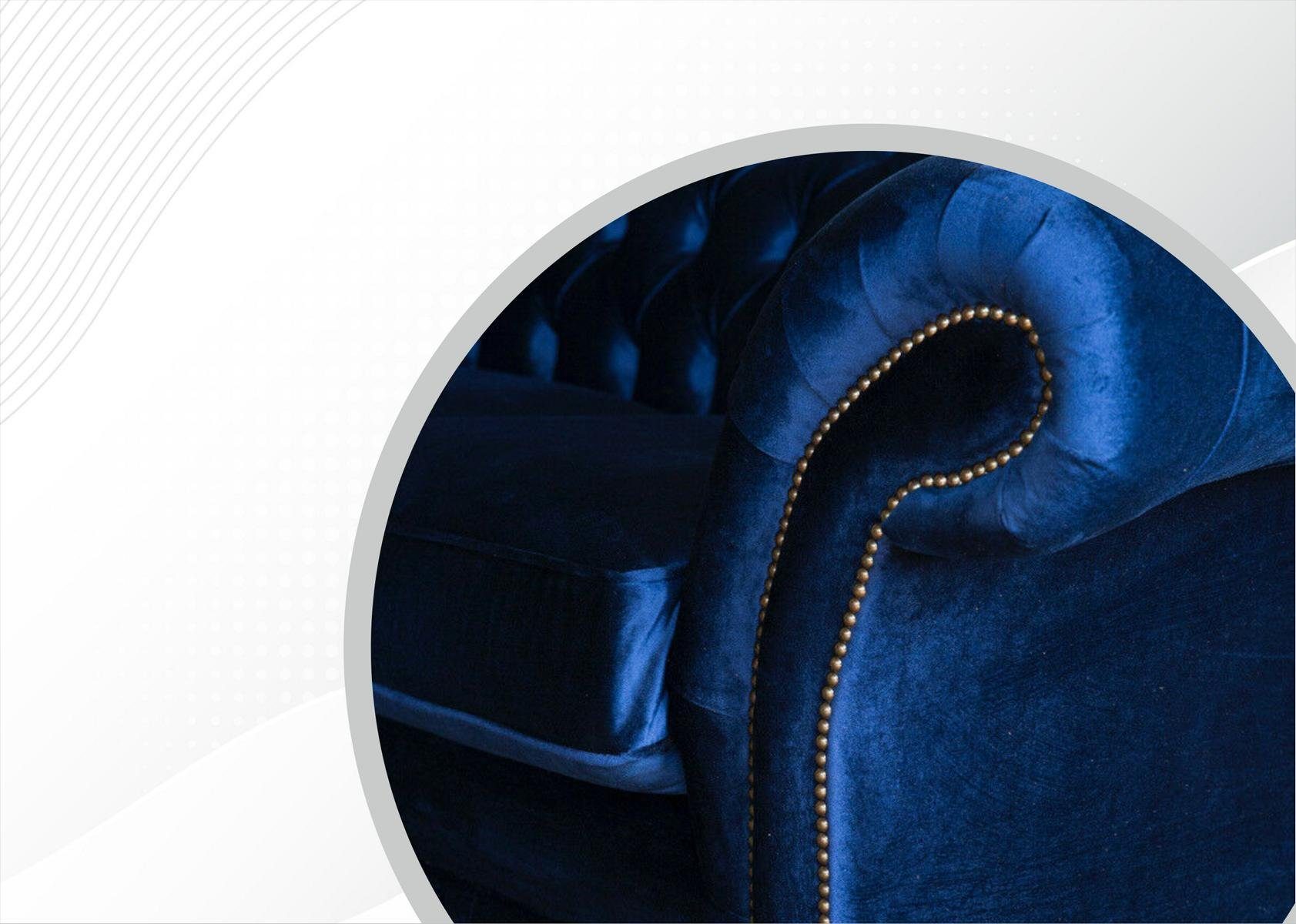 JVmoebel Chesterfield-Sofa, Textil Sitz Sofa Zweisitzer Polster Luxus Stoff Couchen 2 Couch