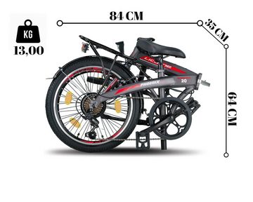Licorne Bike Klapprad Licorne Bike Phoenix 2D, 20 Zoll Aluminium-Faltrad-Klapprad