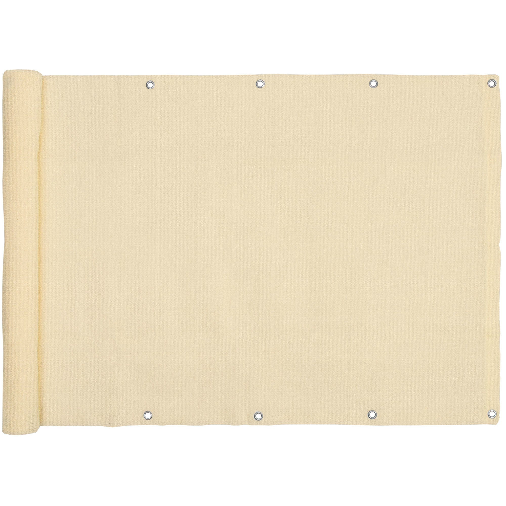 Sol Royal Balkonsichtschutz Balkon Sichtschutz blickdichte Balkonumspannung 90x500 cm, Crene Schutz für Balkon Geländer Sichtschutz Abdeckung mit Ösen und Kordel