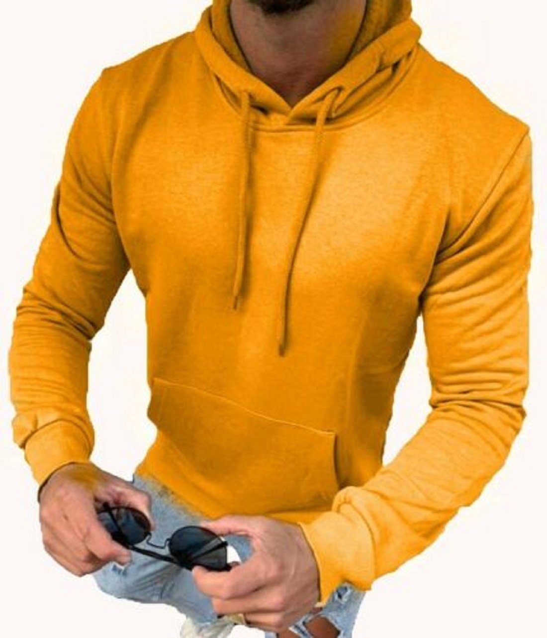 Megaman Jeans Kapuzenpullover Kapuzenpullover Herren Hoodie Kapuzensweatshirt Einfarbig