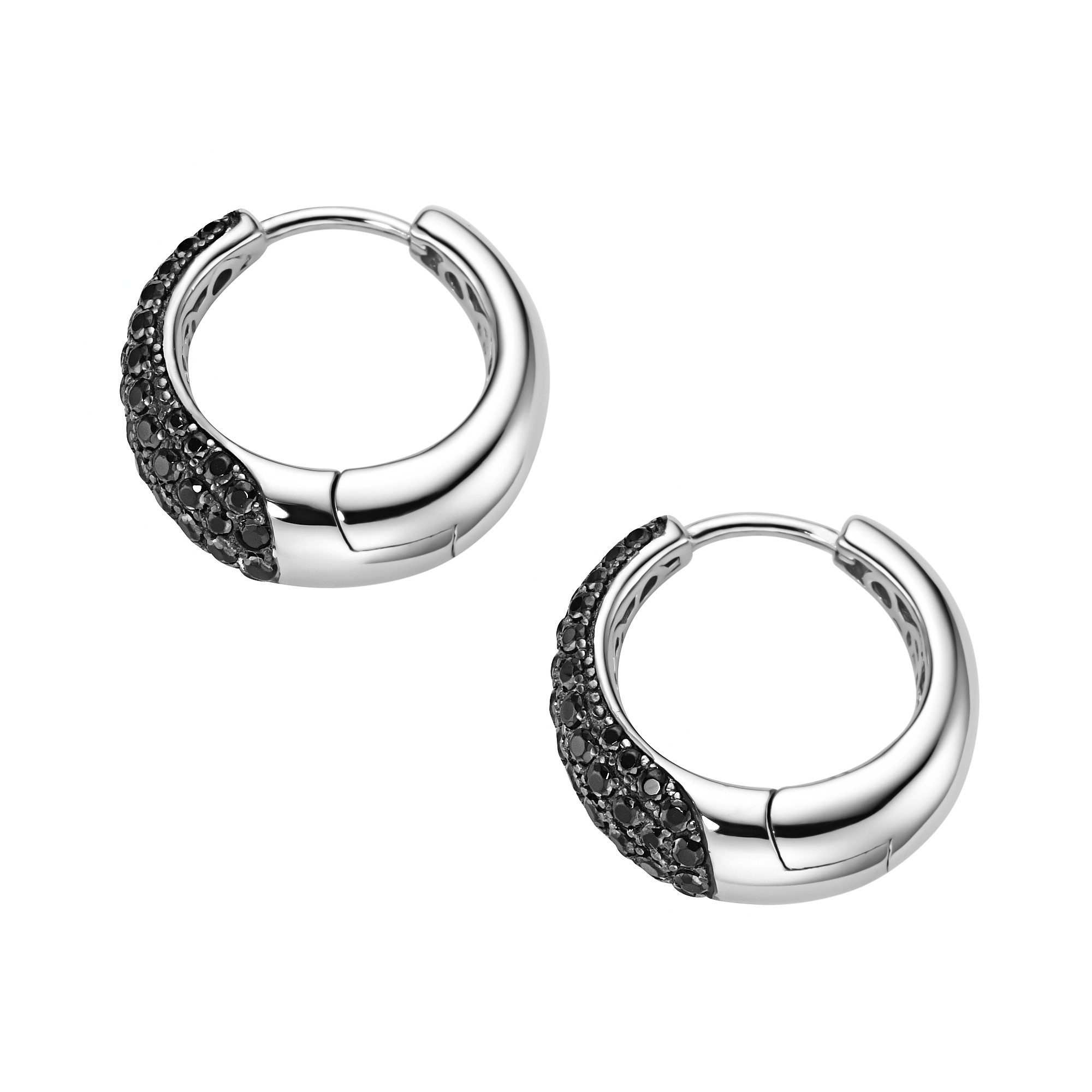 GIORGIO MARTELLO MILANO Paar Creolen mit Ziersteinen, Silber 925 günstig online kaufen