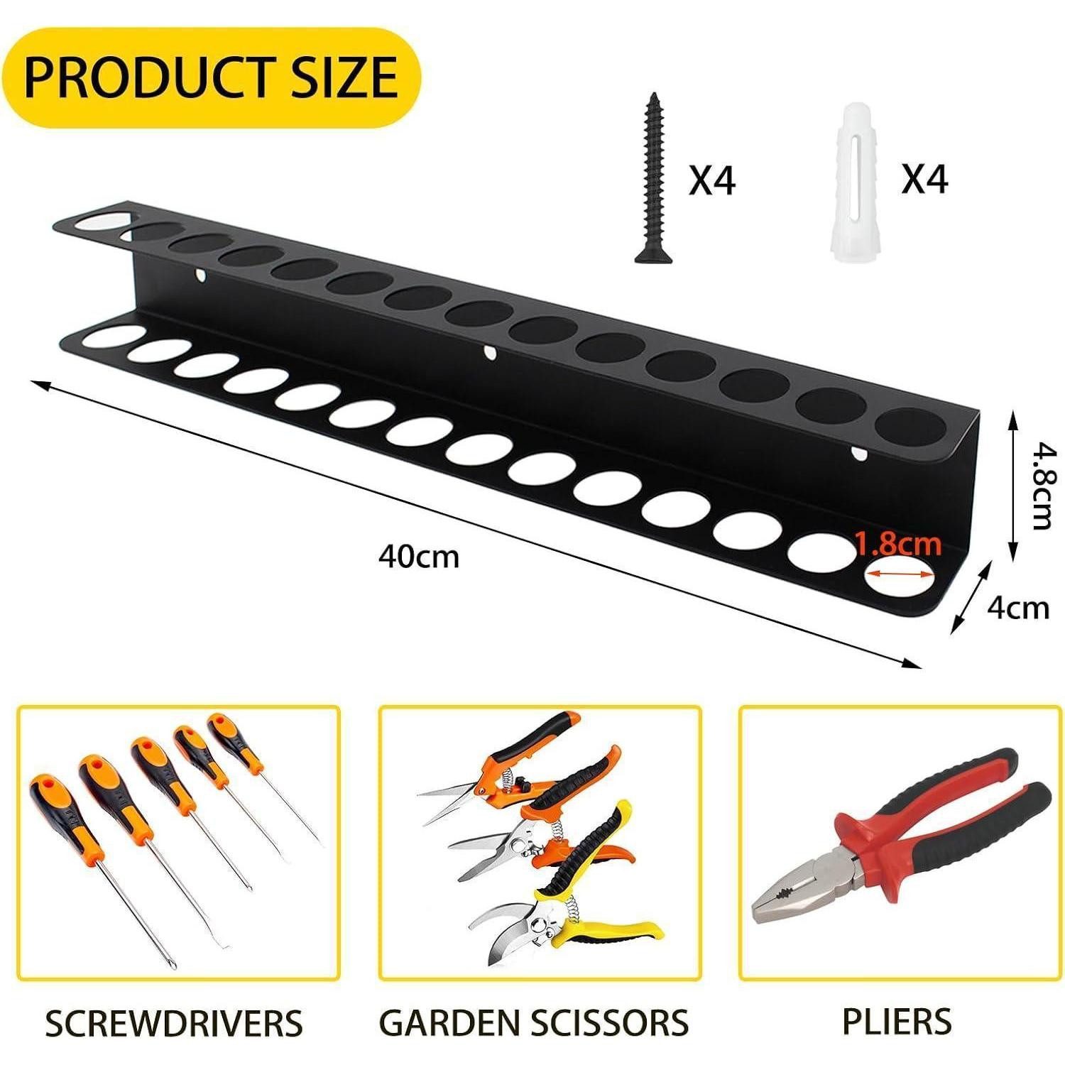 LuxusKollektion Werkzeughalter Werkzeughalter Wand 14 Löcher für Schraubendreher und Zangen