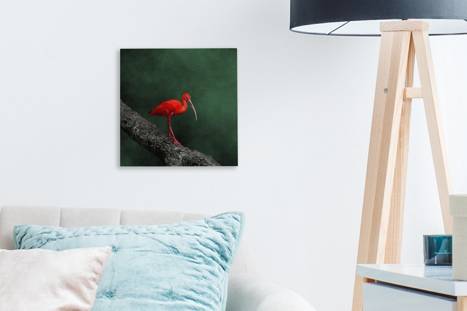 Leinwandbild einem Baumzweig, Leinwand Ibis OneMillionCanvasses® auf Roter Schlafzimmer (1 Wohnzimmer Bilder für St),