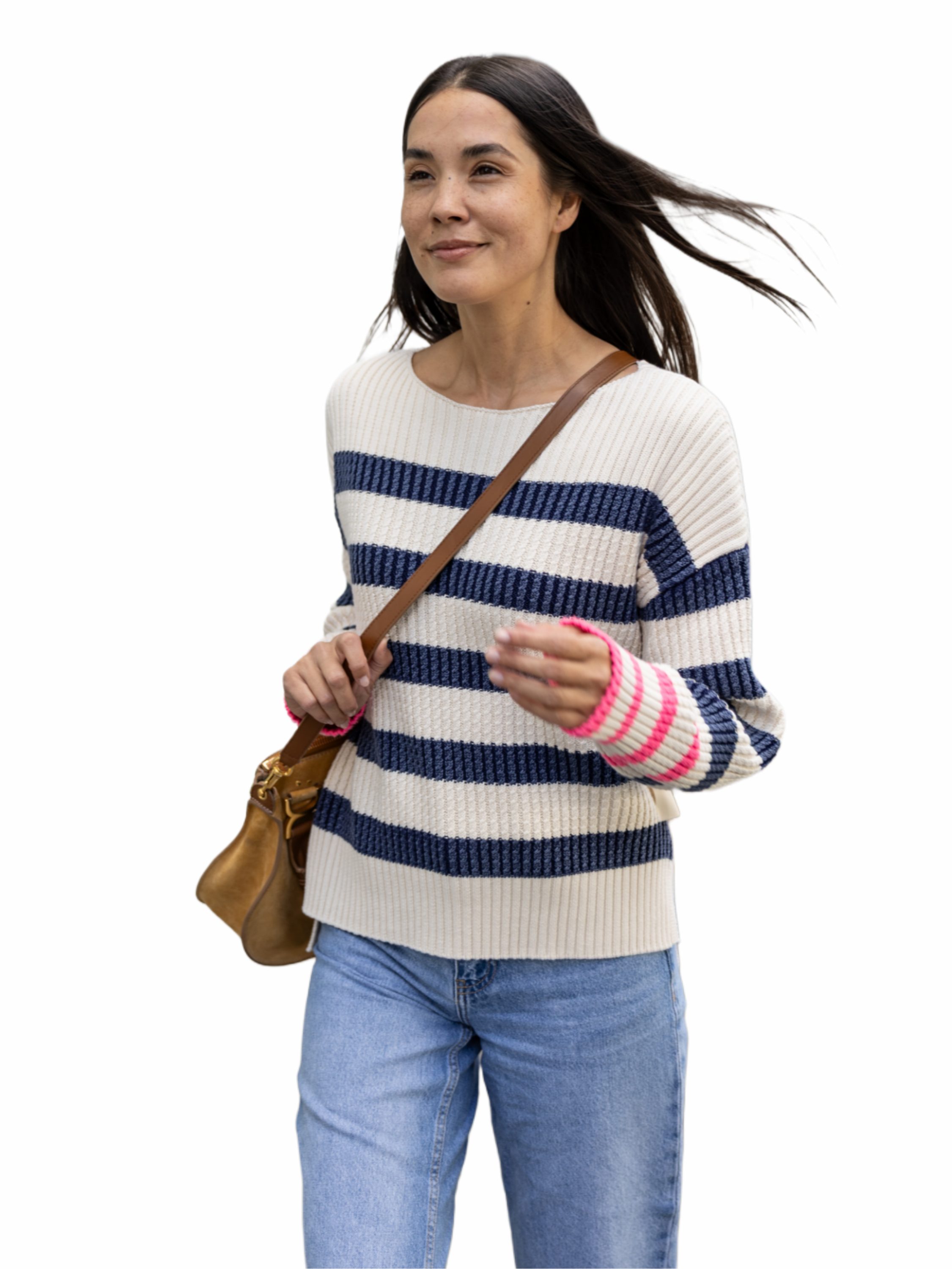 LIKS. Munich Strickpullover Ringel DianaC aus Baumwolle mit Ringelmix & leichter Waschung