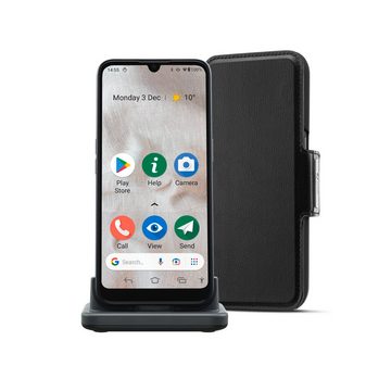 Doro 8100 Plus inkl. Tischladestation und Wallet Case Smartphone (15,4 cm/6,08 Zoll, 32 GB Speicherplatz, 13 MP Kamera)