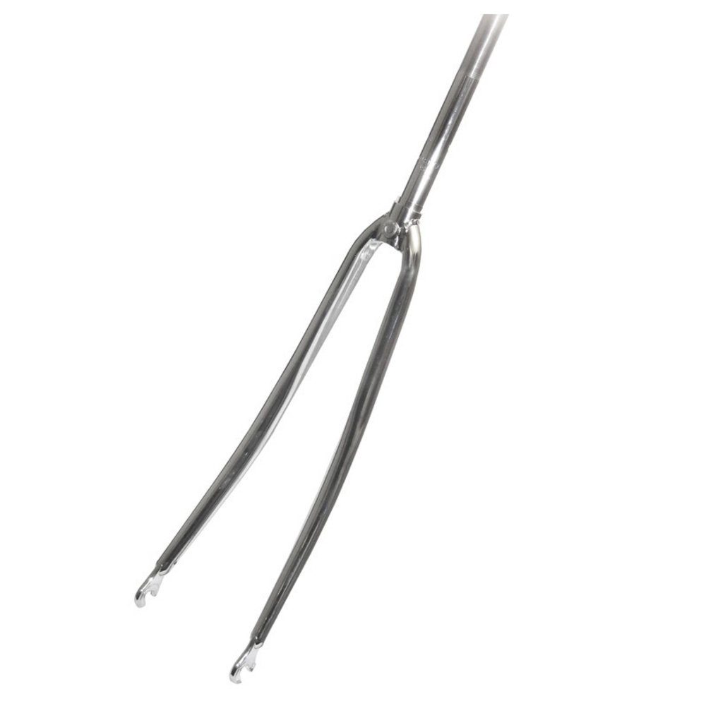 Messingschlager Federgabel Cr-Mo Renngabel 1" verchromt SL 240 mm 130 mm Gewinde 26,4 mm