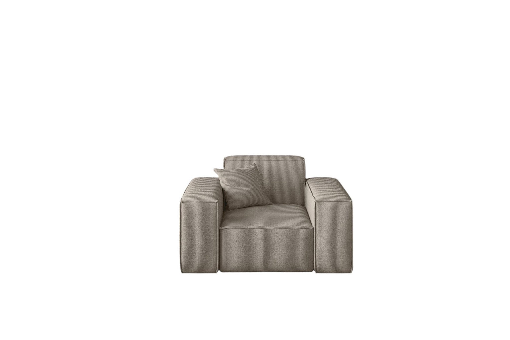 Fun Möbel Sessel Designersessel CELES in Stoff inkl. 1 Zierkissen (Designersessel Celes incl. 1 Zierkissen)