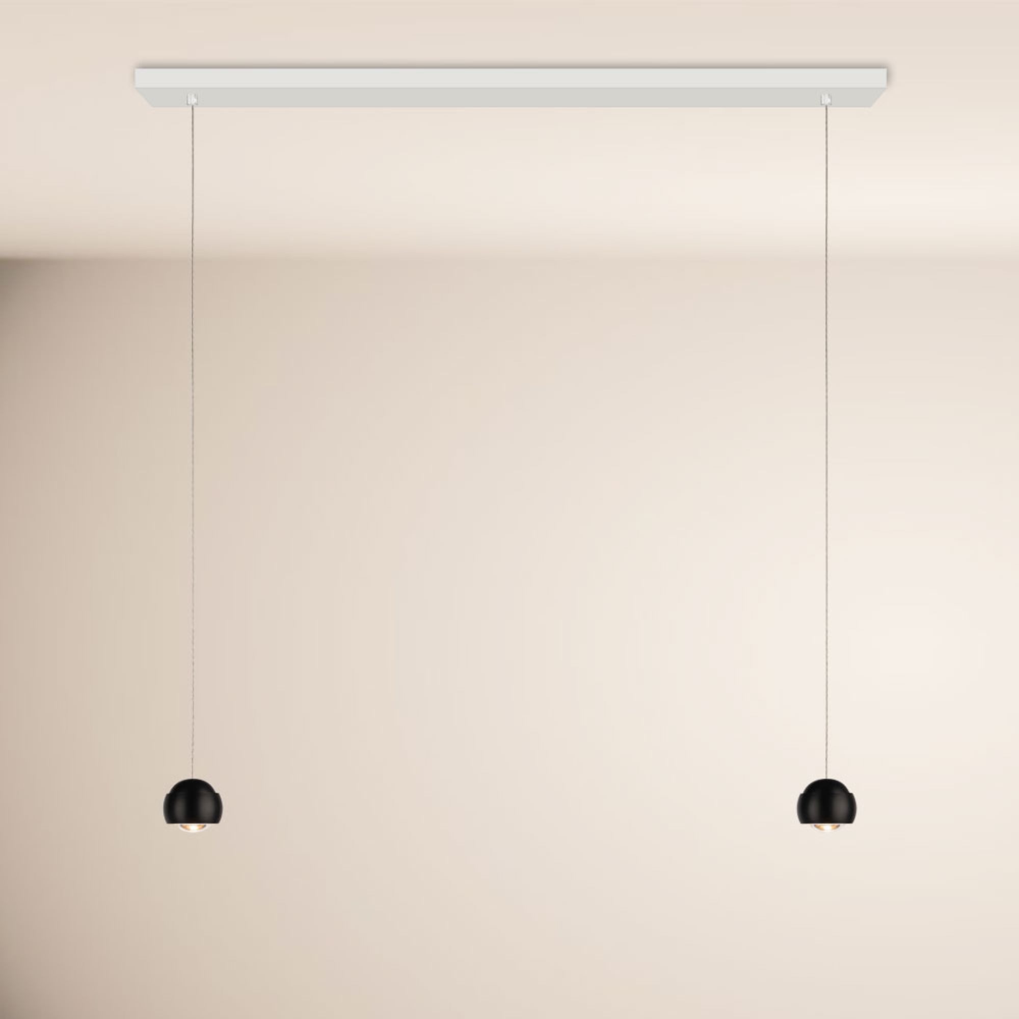 s.luce Pendelleuchte Beam LED Esstisch-Pendelleuchte Balken 120cm Schwarz, Warmweiß