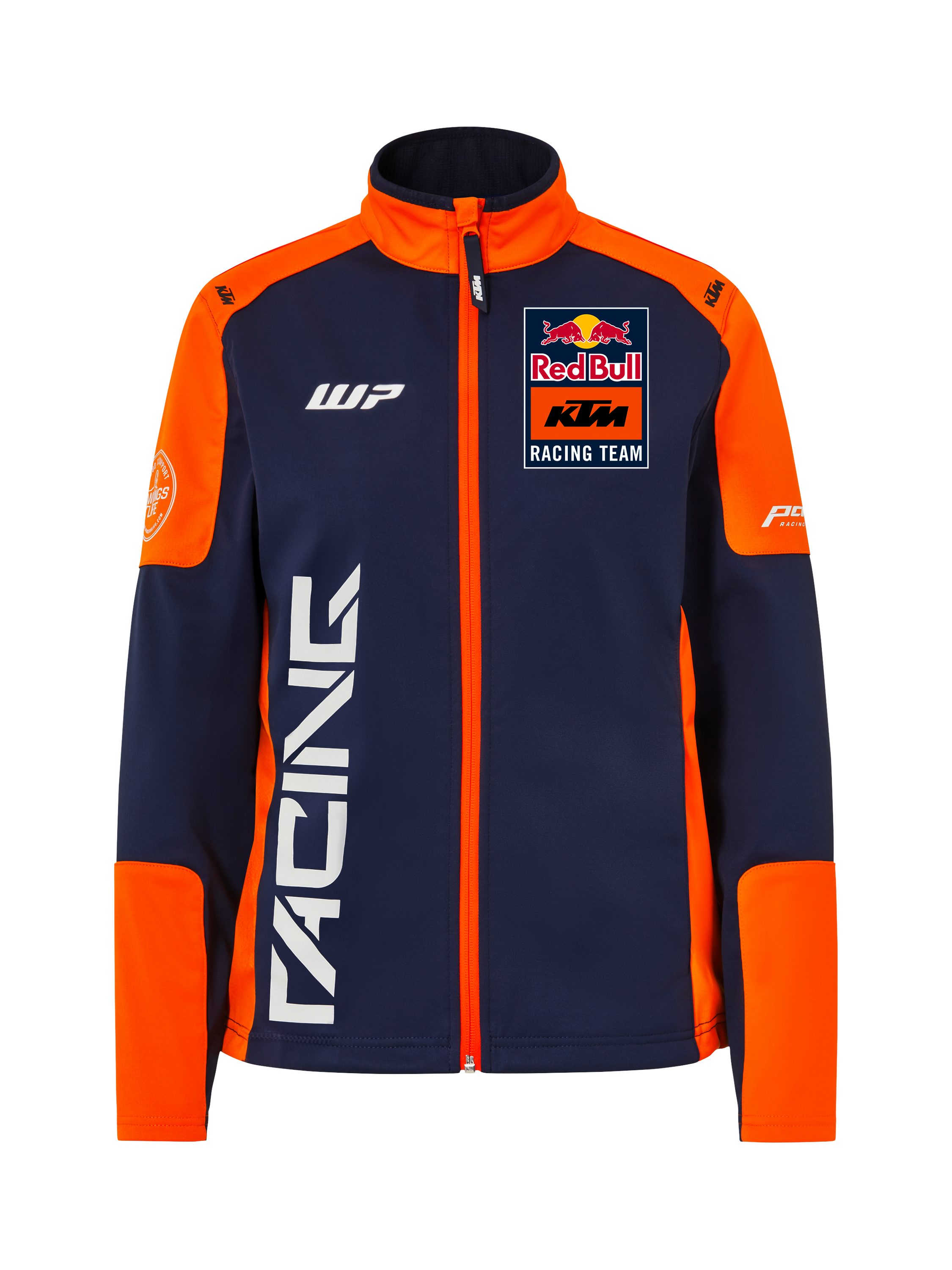 Red Bull KTM Softshelljacke KTM Replica Softshelljacke Damen - blau/orange Rückenflock, Wasserabweisend, Windabweisend, 4-Wege-Dehnung