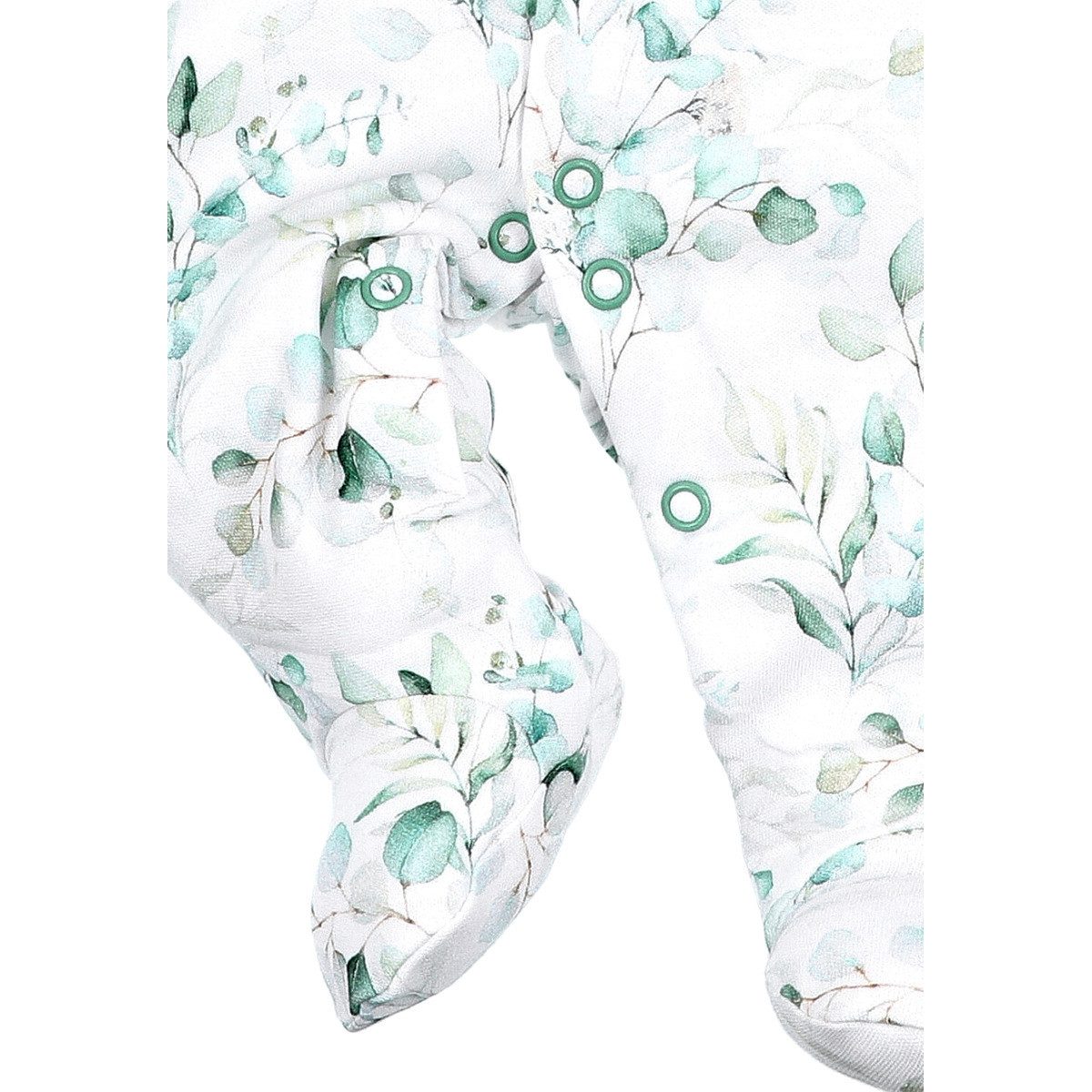 NINI Strampler Eukalyptus Unisex Kinder Einteiler, Overall, Babyanzug, Babyoverall, Babyanzug