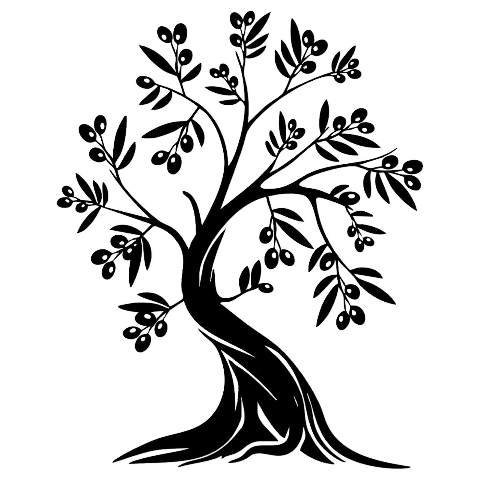 Jumpeak Wanddekoobjekt Metall Olivenbaum Wandkunst-Modernes Wohnaccessoire,Wand Dekoration, Schönes Wanddekor,Perfekt als Geschenk mit Friedensbedeutung