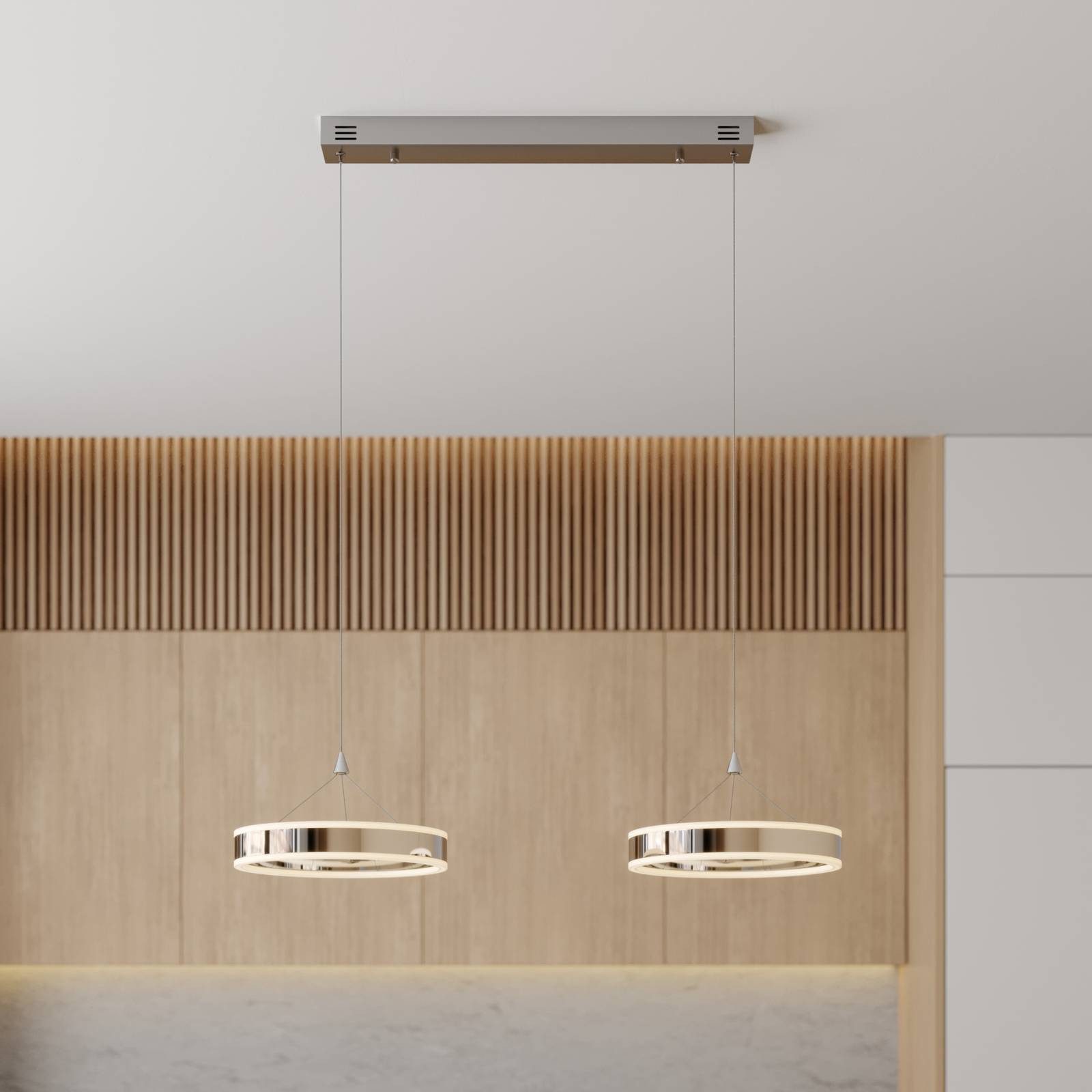 Lucande Hängeleuchte Lyani, Enthalten, LED 24 W gesamt, warmweiß