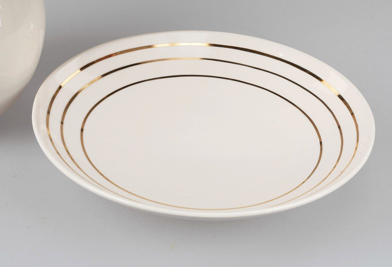 formano Dekoschale Goldlinie, Mehrfarbig H:6cm D:30cm Keramik