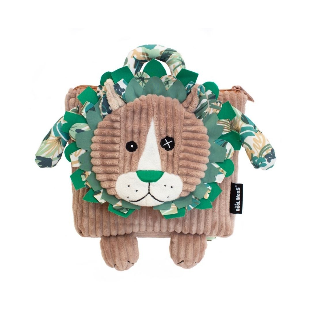 Kinderrucksack Witziger Rucksack aus Cord mit Tiermotiven für Kinder