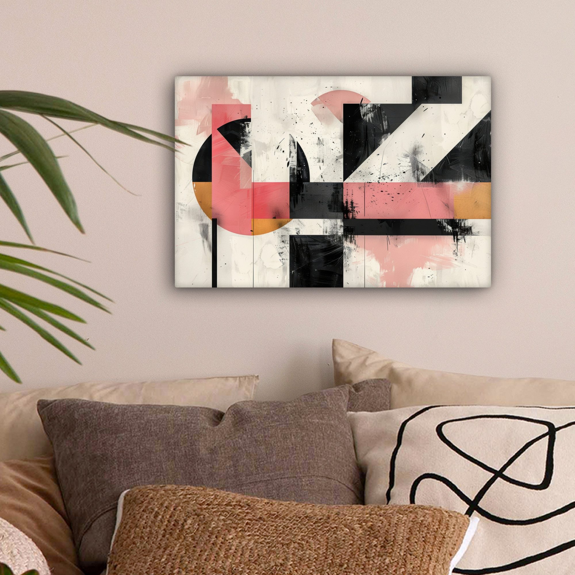 OneMillionCanvasses® Leinwandbild Rosa - Abstrakt - günstig online kaufen