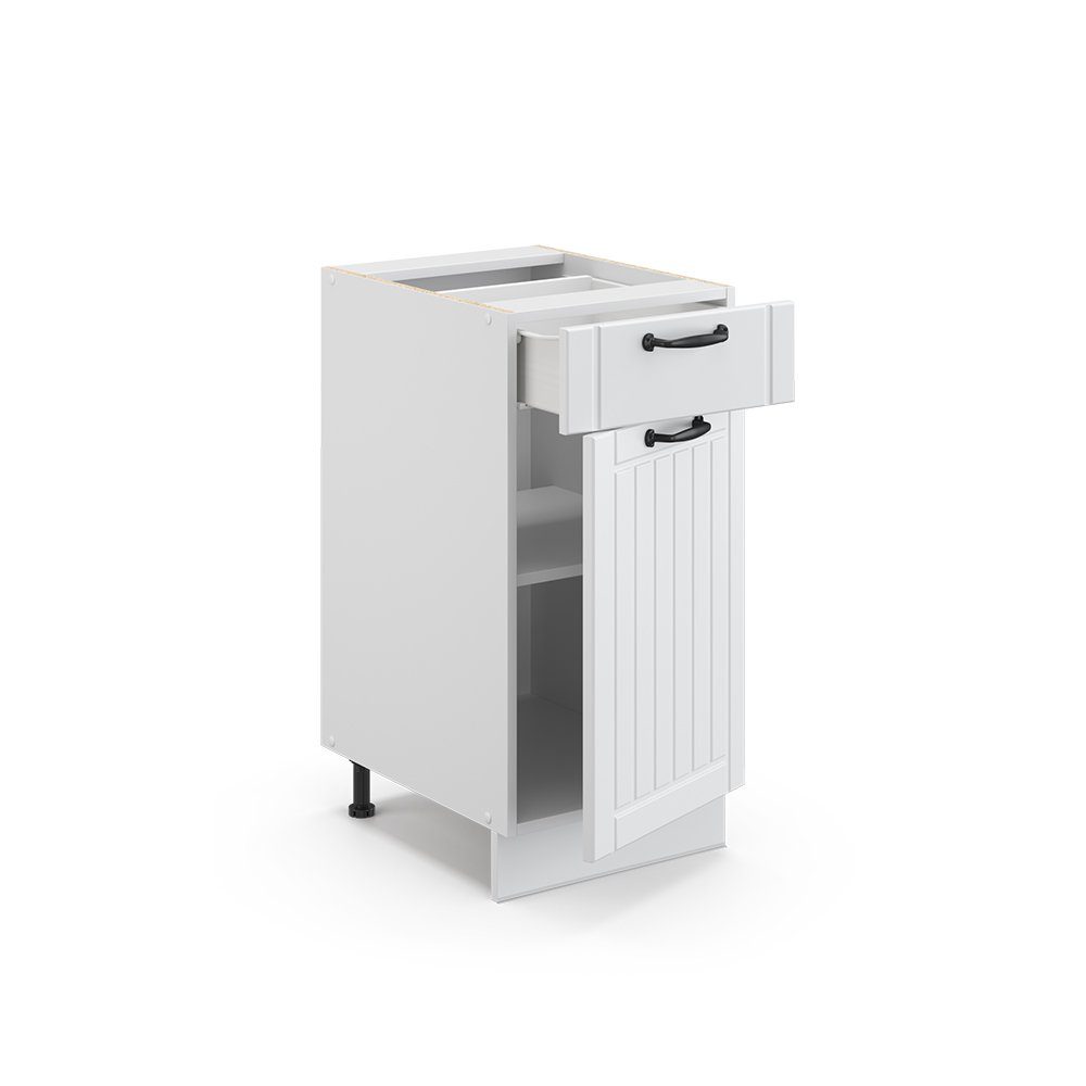 Vicco Unterschrank Fame-Line, Weiß Landhaus/Weiß, 40 cm ohne Arbeitsplatte (1-St)