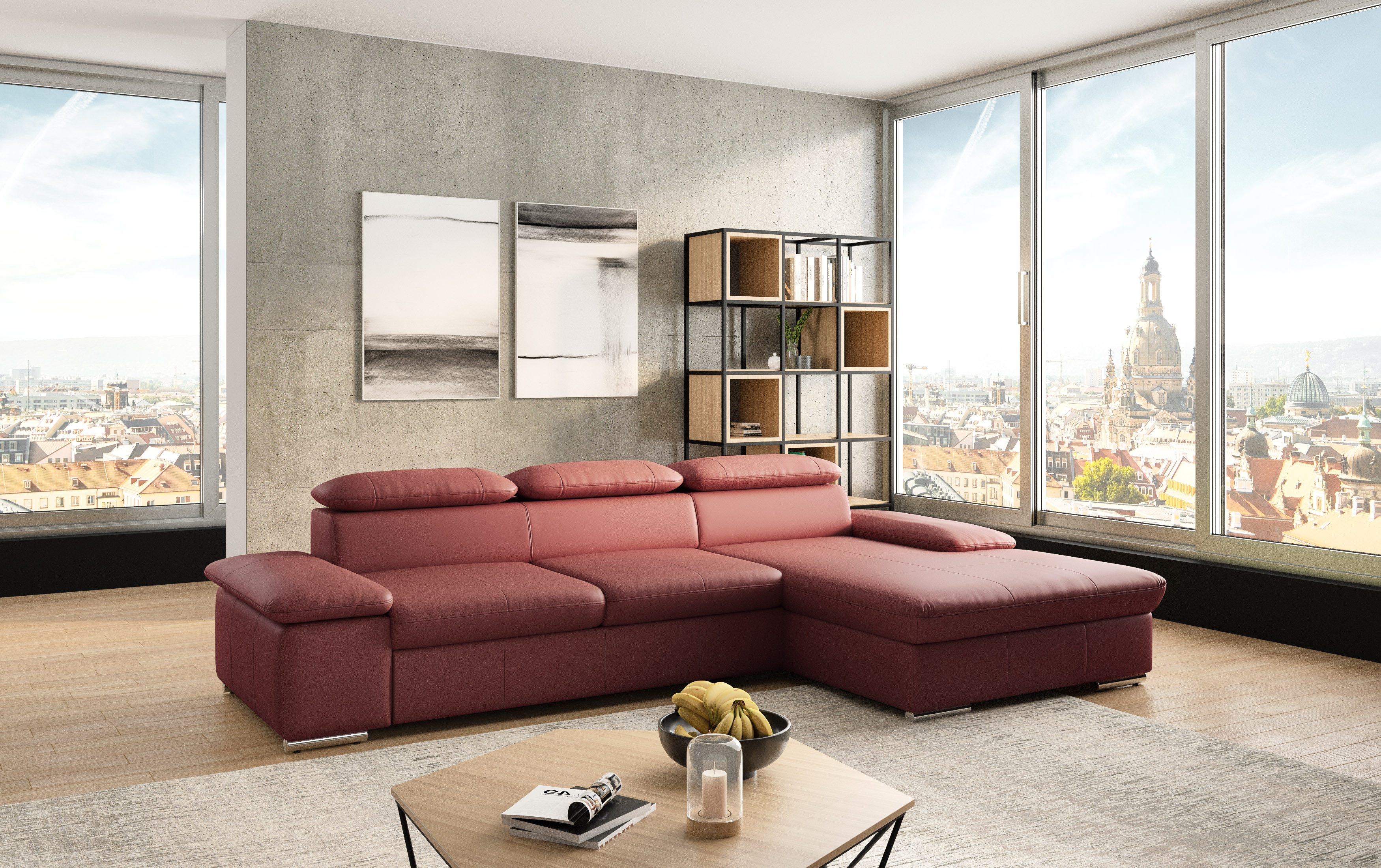 sit&more Ecksofa Valantine L-Form, inkl. Kopf- günstig online kaufen