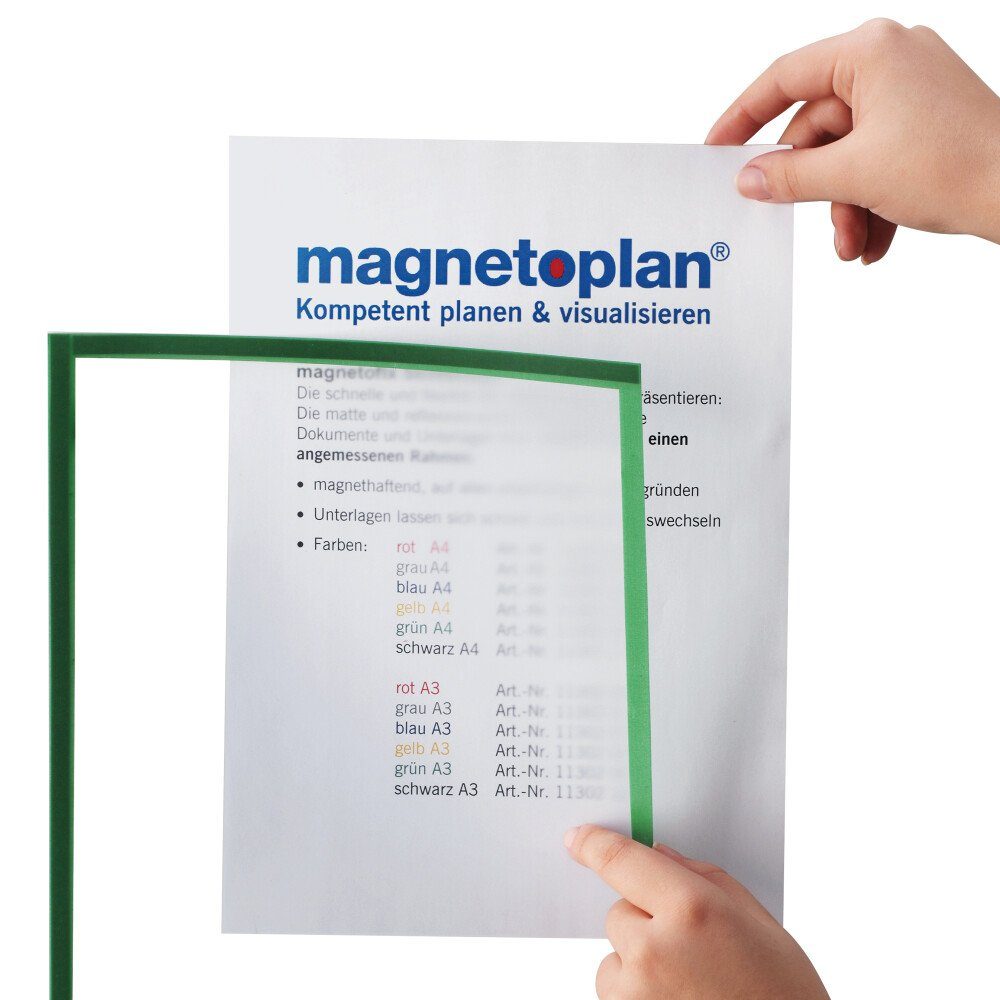 magnetoplan® Hängevitrine Magnetofix Sichtfenster grün DIN A4 5St (1-St)