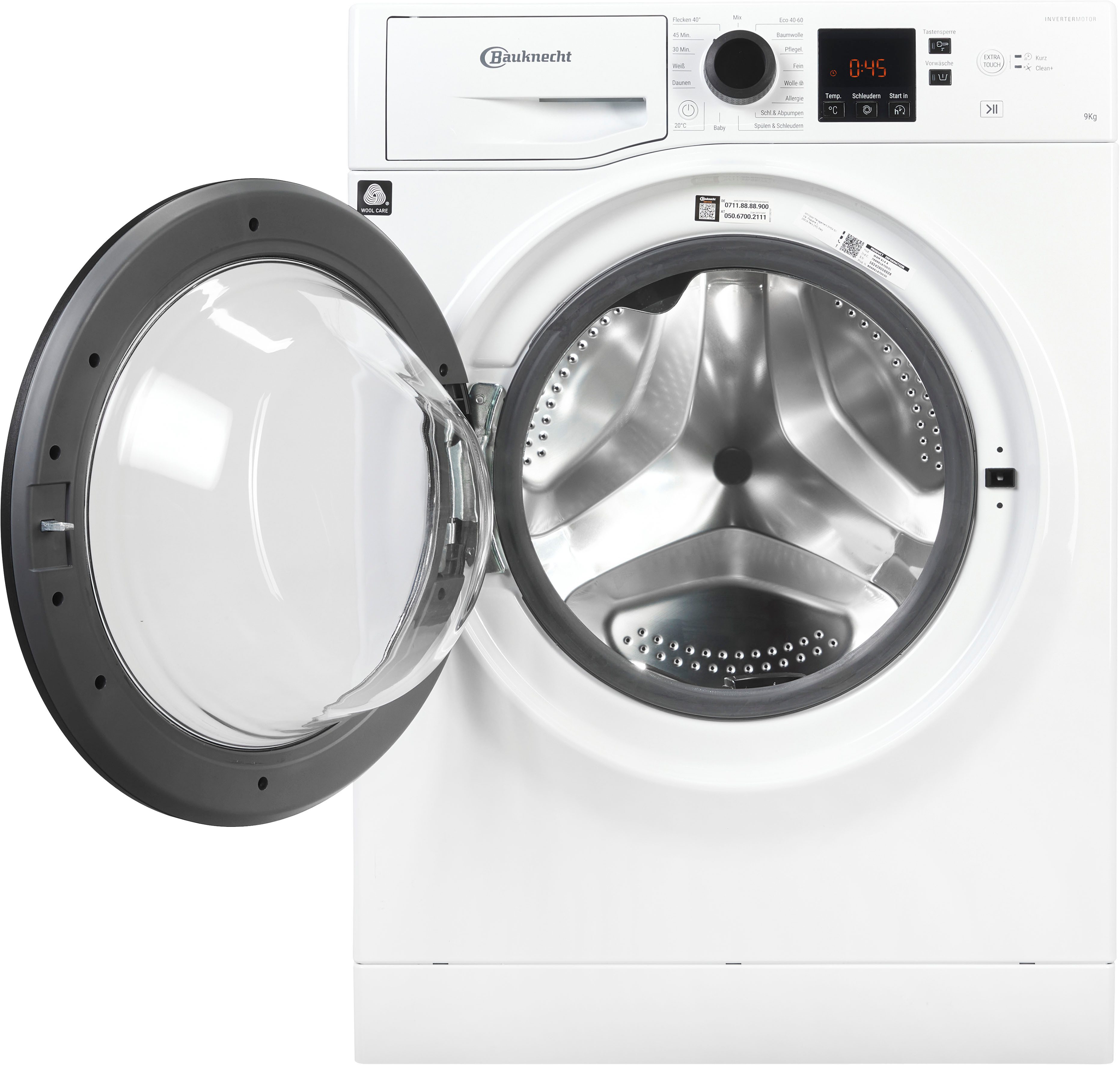 BAUKNECHT Waschmaschine WAM 914 A, 9 kg, 1400 U/min, Flecken 40° - entfernt mehr als 100 Flecken bei nur 40 °C
