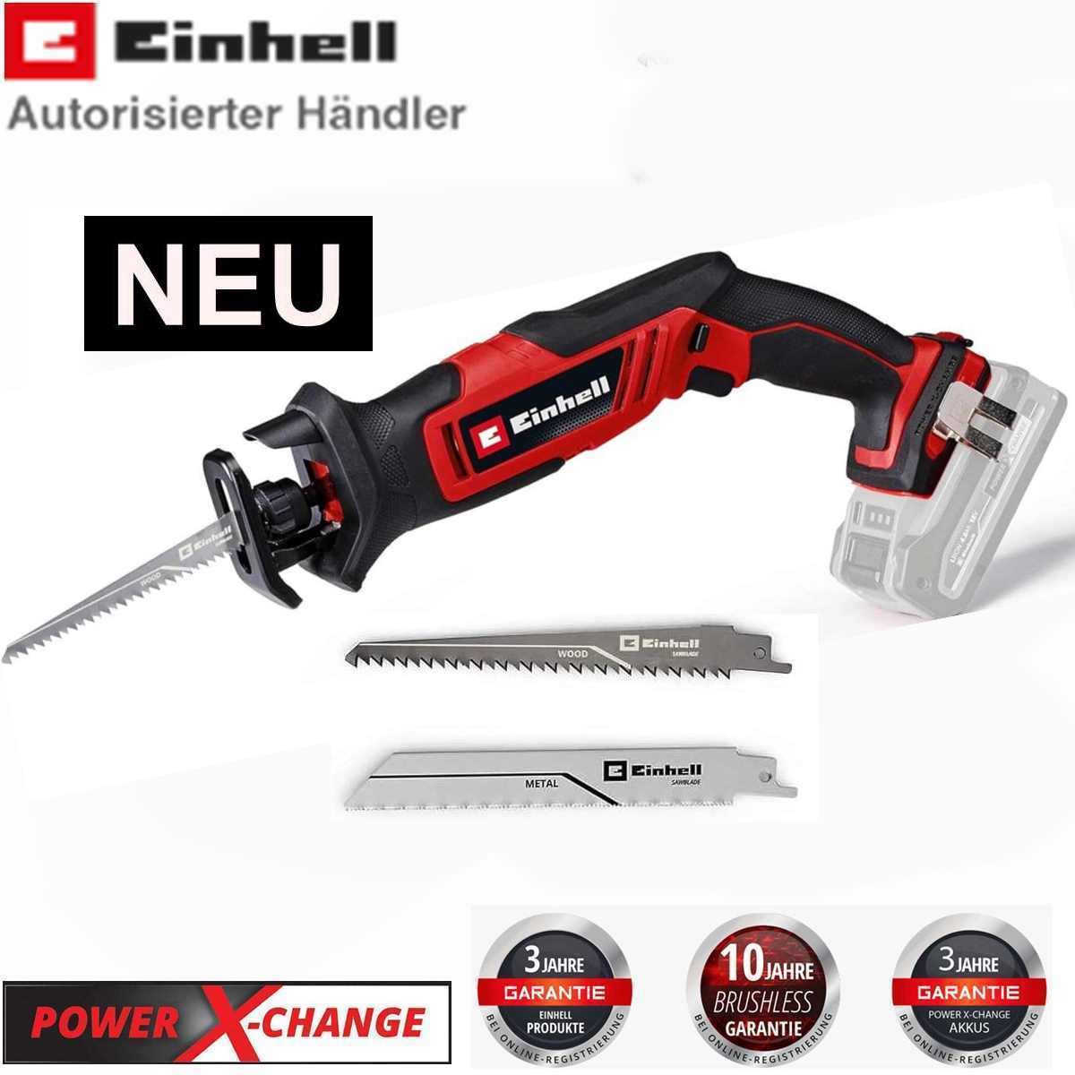 Einhell Akku-Säbelsäge Einhell Akku-Universalsäge TE-AP 18/22 Li-Solo + 4 Bosch Sägeblätter