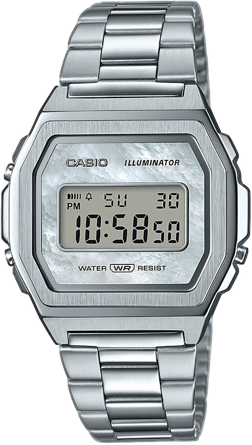 CASIO VINTAGE Chronograph A1000D-7EF, Quarzuhr, Armbanduhr, Damen, Herren, digital, retro, Stoppfunktion