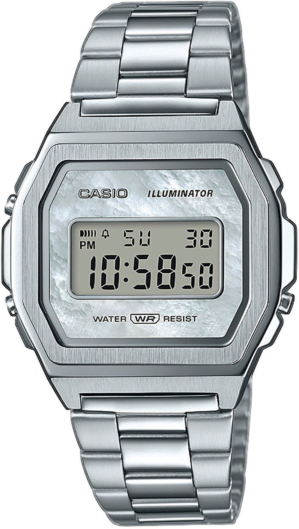 CASIO VINTAGE Chronograph A1000MA-7EF, Quarzuhr, Armbanduhr, Damen, Herren, digital, retro, Stoppfunktion