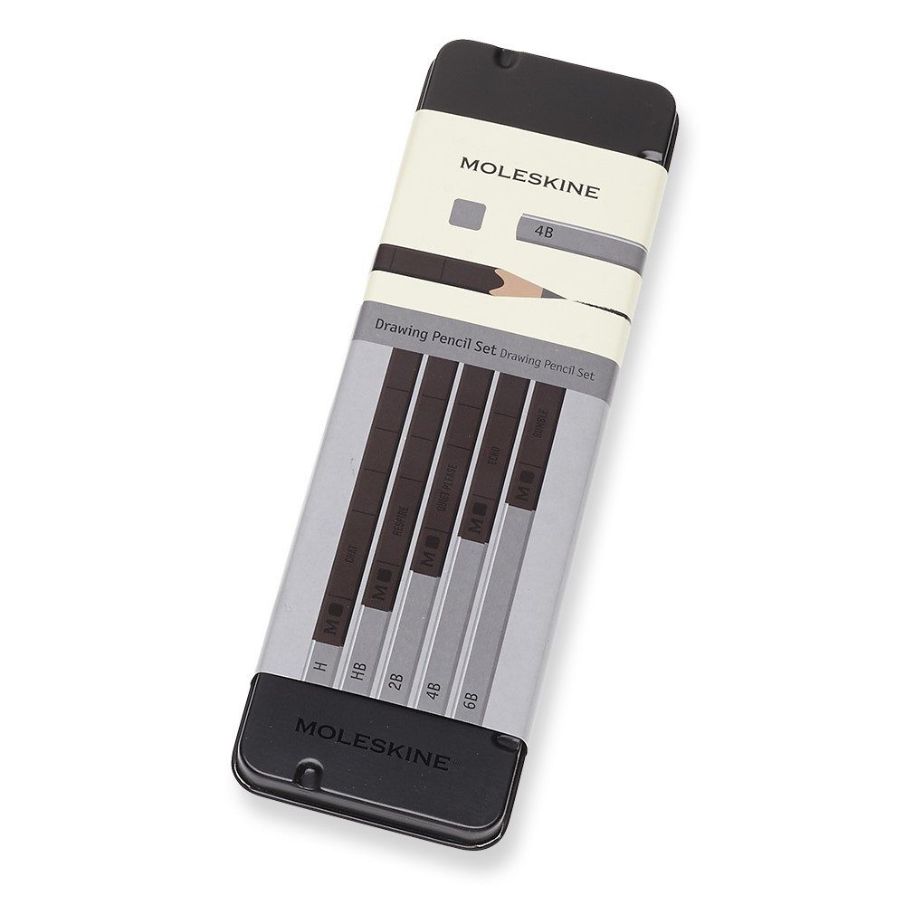 MOLESKINE Bleistift Zeichenstifte Graphit 5er-Set Metalletui