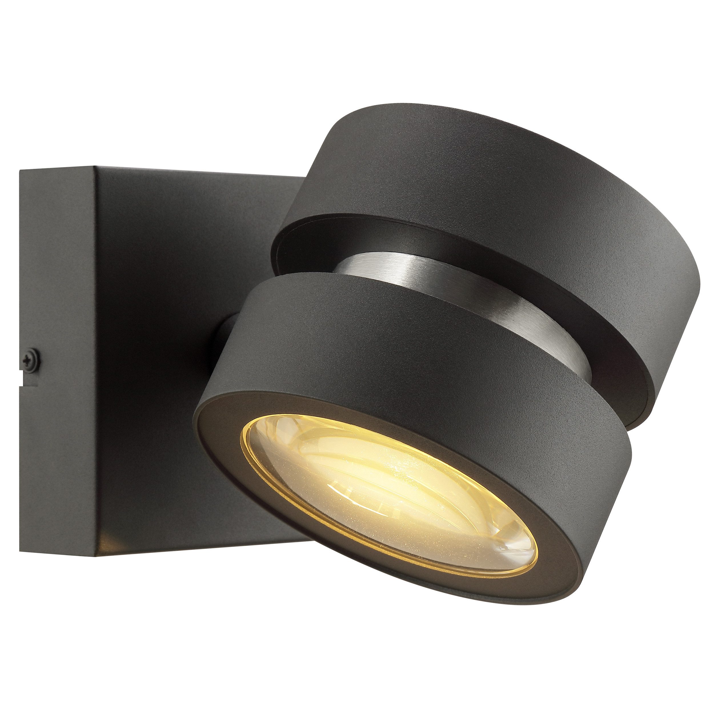lumiCouture Glow Sphere, Memoryfunktion, mehrere Helligkeitsstufen, LED fest integriert, Warmweiß, 19,5 x 12,5 x 12,5 cm, 1300 lm 2700 K, dimmbar, Aluminium, schwarz