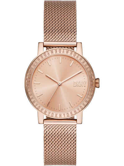 DKNY Quarzuhr DKNY Damen-Uhren Analog Quarz