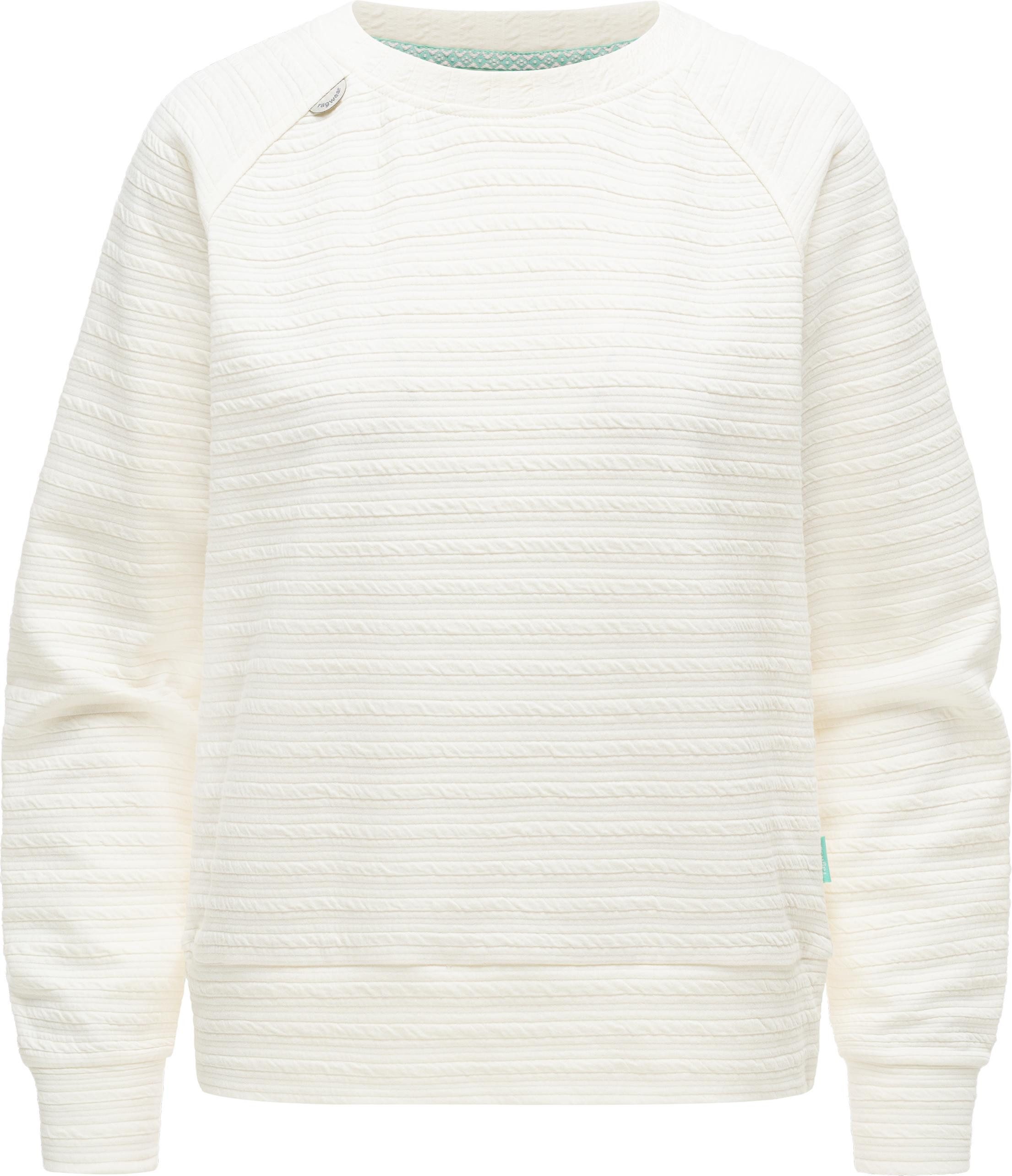 Ragwear Rundhalspullover Joann Crepe Leichter Pullover mit gestreifter Präg günstig online kaufen