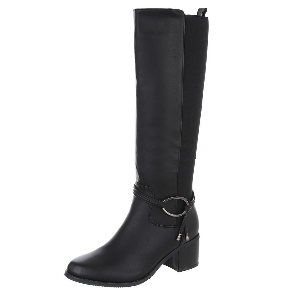 Ital-Design Elegante Damenstiefel mit Blockabsatz und günstig online kaufen