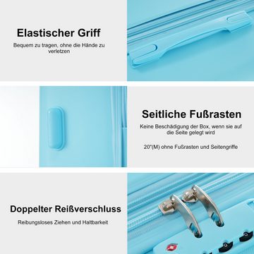 MODFU Hartschalen-Trolley Reisekoffer Kofferset Rollkoffer Handgepäcktrolley, ABS-Material TSA Zollschloss robuste Hartschale