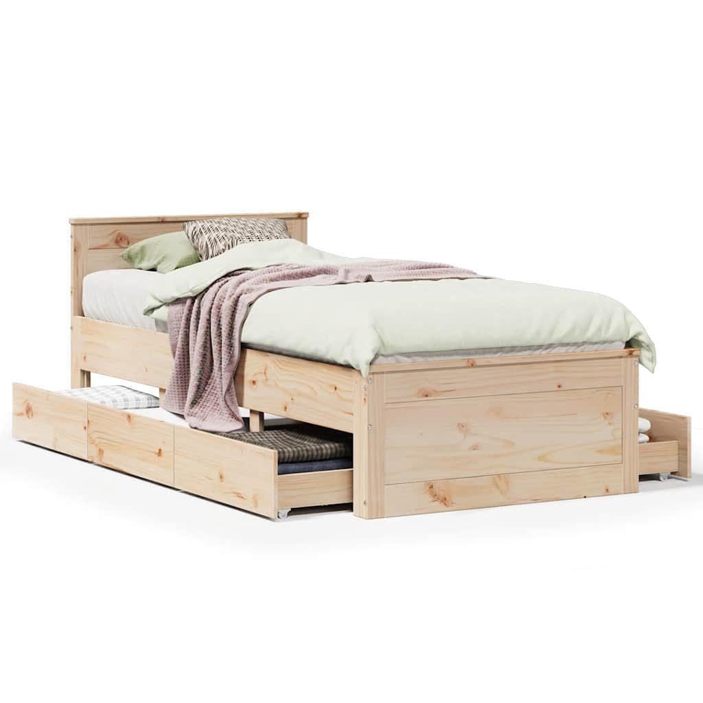 vidaXL Bett Massivholzbett ohne Matratze mit günstig online kaufen