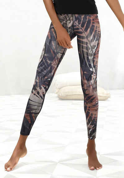 LASCANA ACTIVE Leggings Tropical mit abstraktem Palmenprint, Loungewear