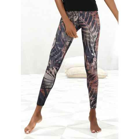 LASCANA ACTIVE Leggings Tropical mit abstraktem Palmenprint, Loungewear