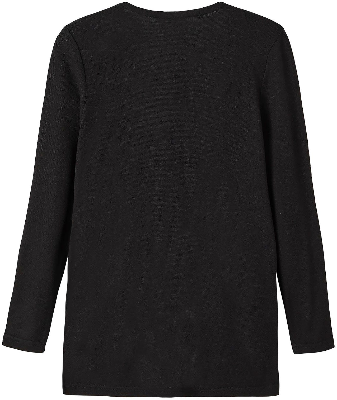 Name It Strickjacke NKFVICTI – Cardigan ohne Verschluss aus Feinstrick unifarben, casual, regular fit, Feinstrick, V-Ausschnitt