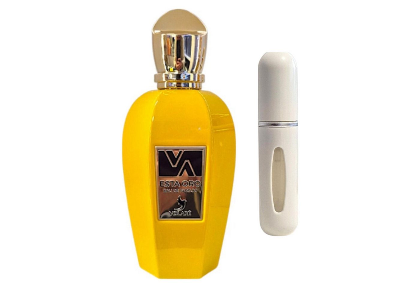Volaré Perfumes Duft-Set Esta Oro EDP – Orientalisch Frisch + Parfümzerstäuber (leer)
