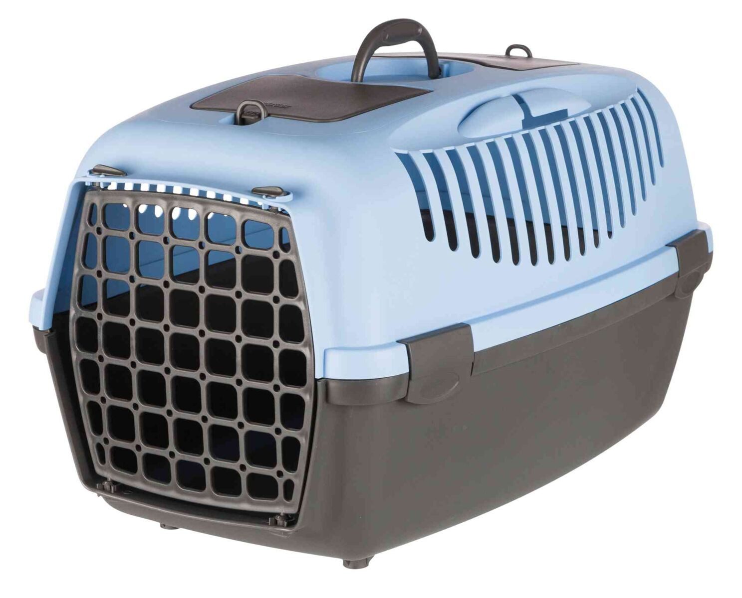 TRIXIE Tiertransportbox Transportbox Capri 3 - dunkelgrau/blau - 40 × 38 × 61 cm