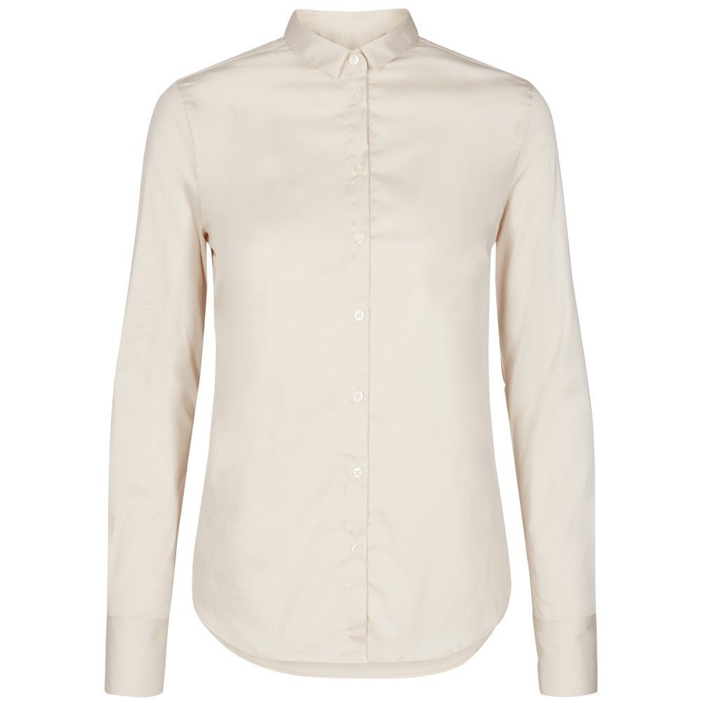 Mos Mosh Langarmbluse MOS MOSH Bluse TILDA mit Baumwolle - Ecru