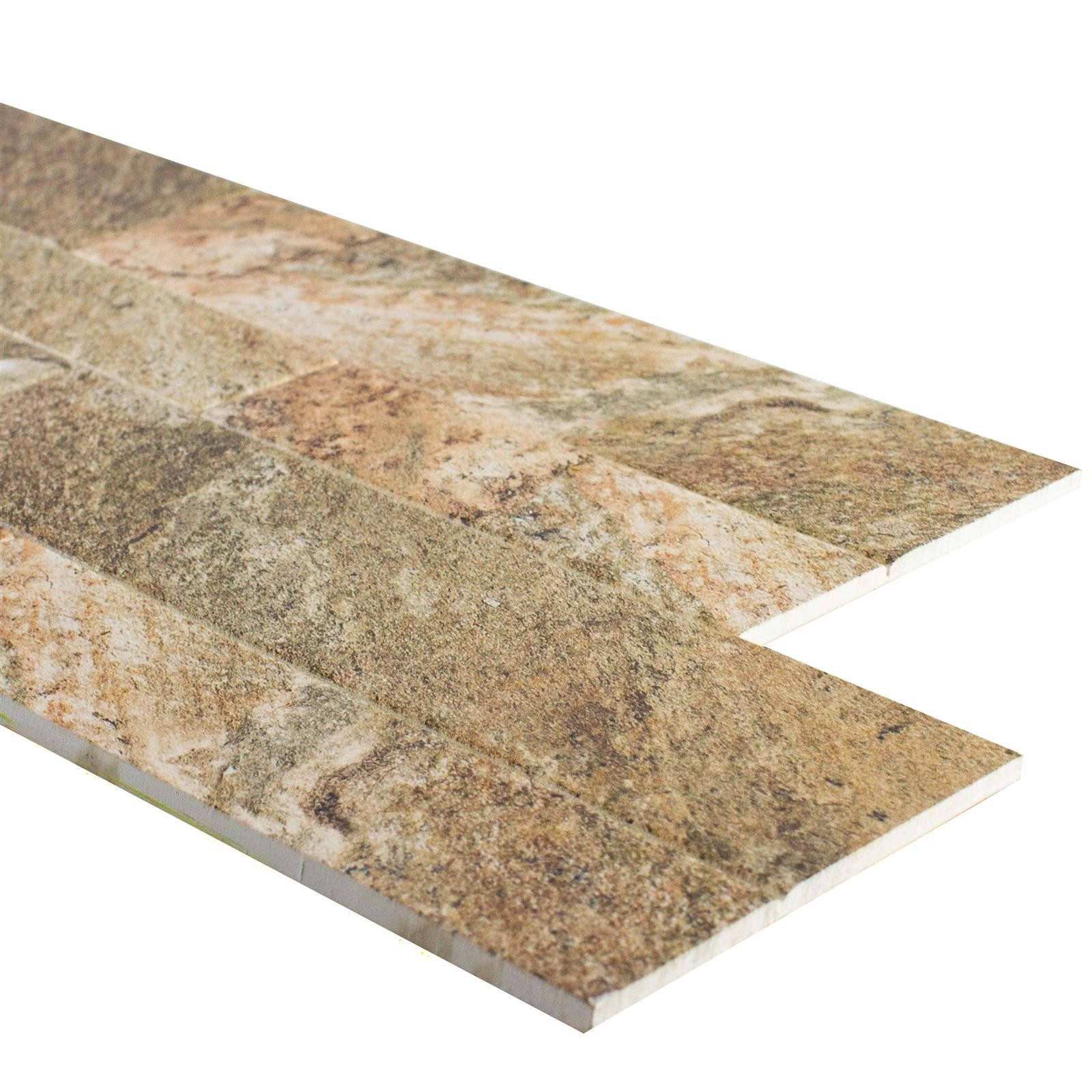 Mosafil Mosaikfliesen Selbstklebende Wandverkleidung Americus Gold, Metall 61.000x15.200, gold